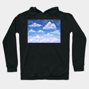 Blue Sky and White Clouds Hoodie